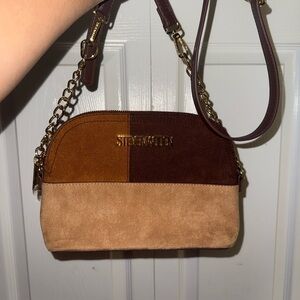 Steve madden patchwork suede crossbody purse